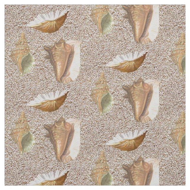 Sea Shells In Sand Fabric (Swatch)