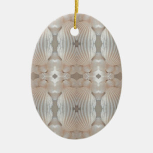 Sea Shells Love, Romantic Exotic Tropical Bridal Ceramic Tree Decoration