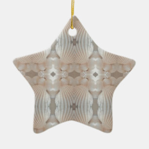 Sea Shells Love, Romantic Exotic Tropical Bridal Ceramic Tree Decoration