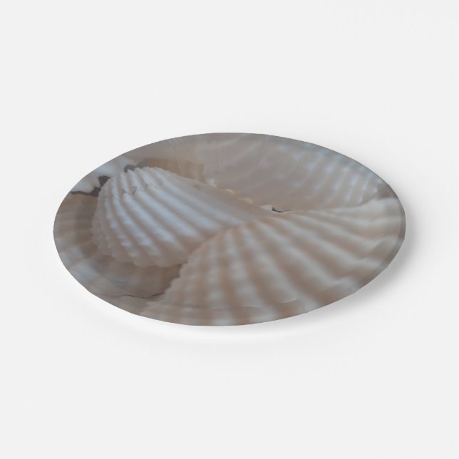 Sea Shells Love, Summer Beach Picnic, Paper Plate (Angled)