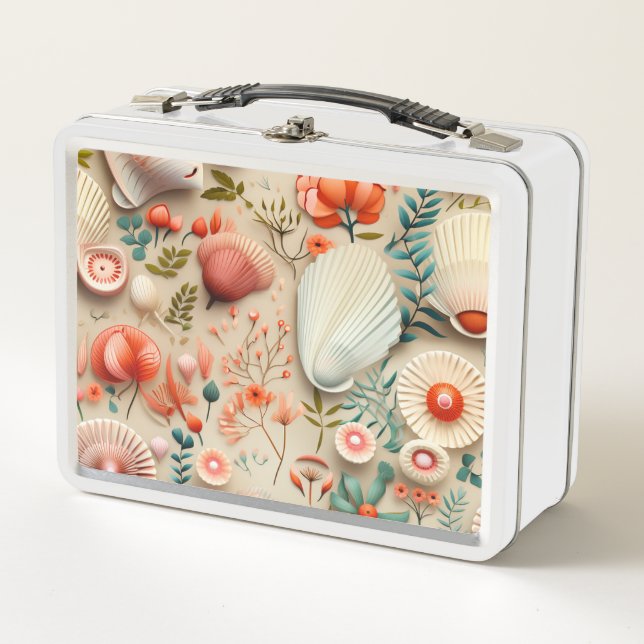 Sea Shells Metal Lunch Box (Front)