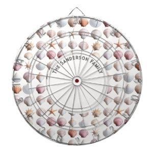 Sea Shells Ocean Life Beach Seashore Custom Dartboard