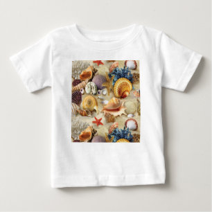 Sea shells on beach baby T-Shirt
