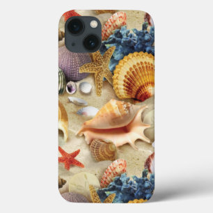Sea shells on beach iPhone 13 case