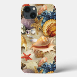 Sea shells on beach iPhone 13 case