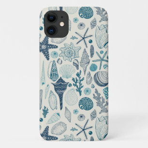 Sea shells on  off white Case-Mate iPhone case