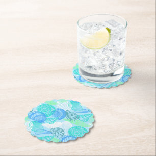 Sea Shells Paper Coaster