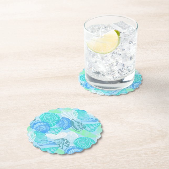 Sea Shells Paper Coaster (Insitu)