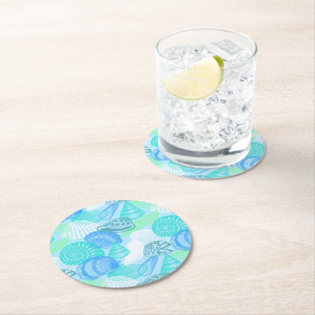 Sea Shells Paper Coaster (Insitu)