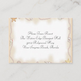 Sea Shells & Pearls Additional Information For Wed Enclosure Card