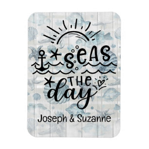 Sea Shells Personalised Seas the Day Cruise Magnet