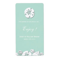 Sea Shells - Personalised Wine Labels