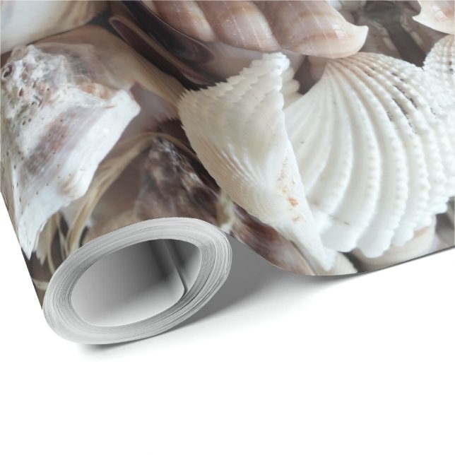 Sea Shells Photography Summer Beach Theme Elegant Wrapping Paper (Roll Corner)