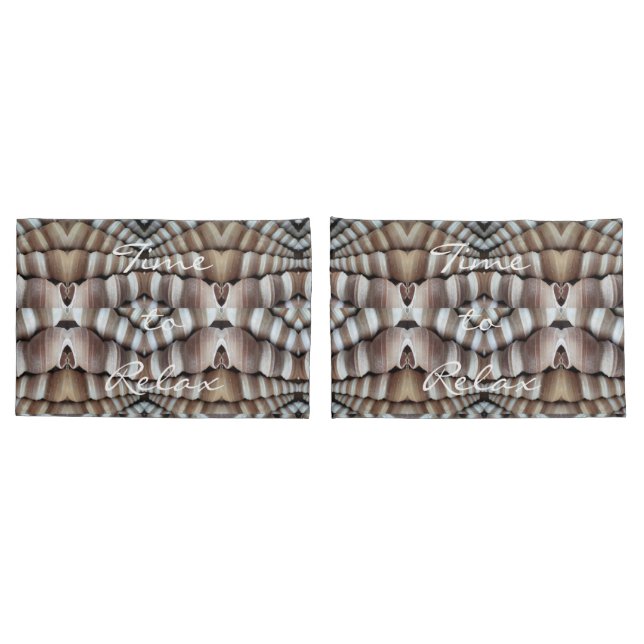 Sea Shells Romantic Beach Summer Elegant Pattern Pillowcase (Back-Set)
