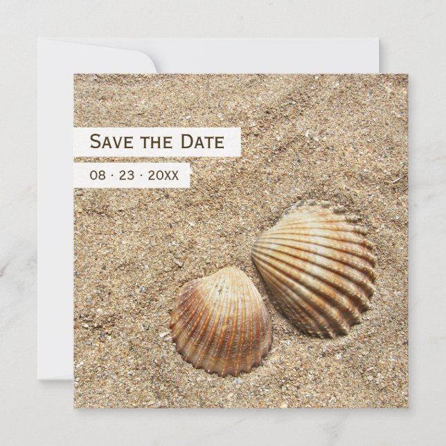 Sea Shells - Save the date announcement (Front)
