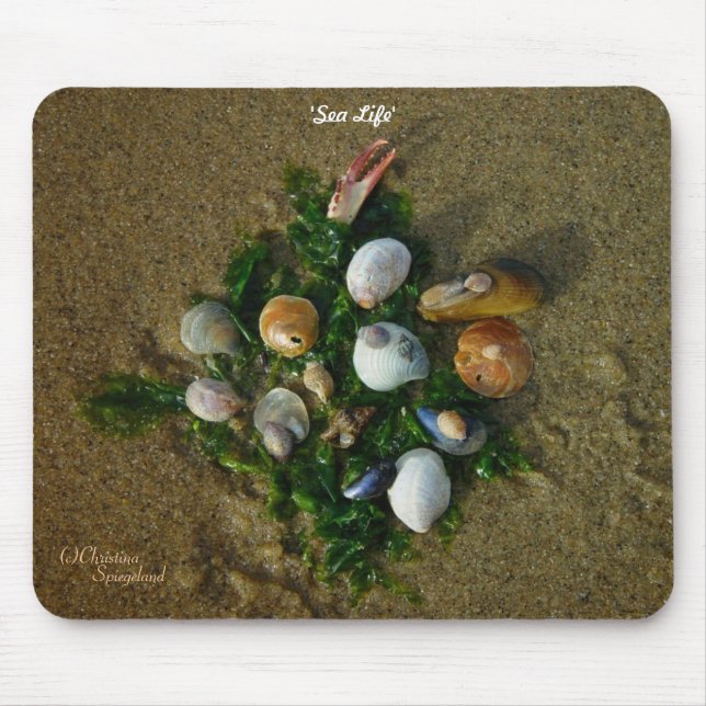 Sea Shells seaweed Mousepad (Front)