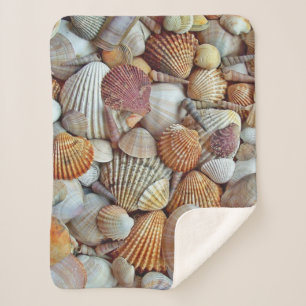 Sea Shells Sherpa Blanket