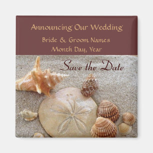 Sea Shells Wedding Save the Date Magnet