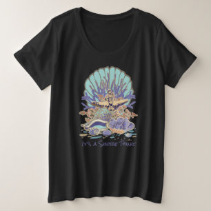 Sea Shore Beach Vibe Teal and Purple T-Shirt Plus Size T-Shirt