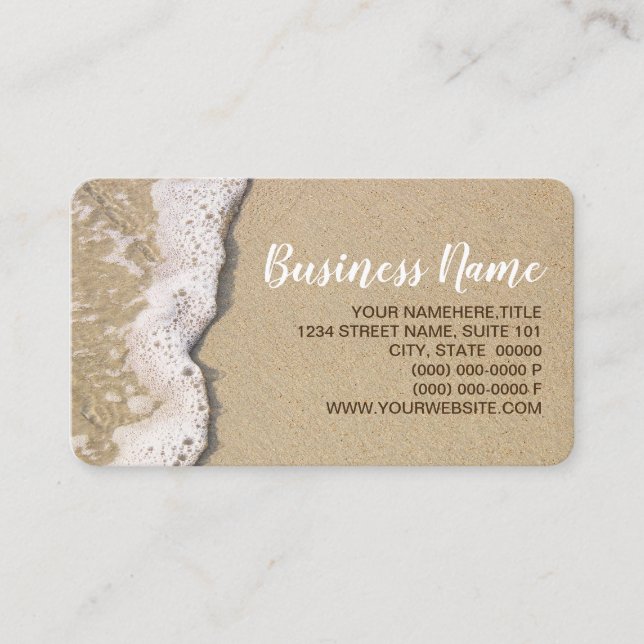 Sea Shore Business Card (Front)