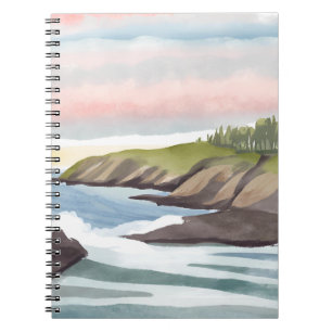 Sea Shore Coastal Watercolor Painting Notebook