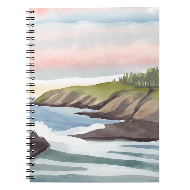 Sea Shore | Coastal Watercolor Painting Notebook (Front)