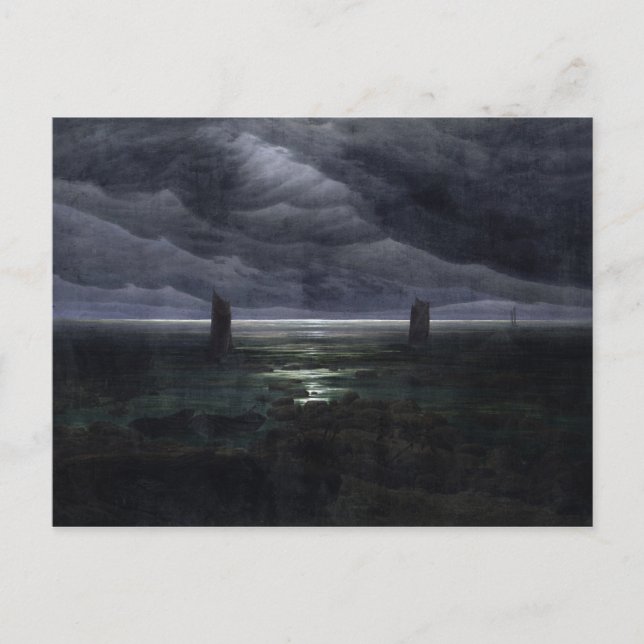 Sea Shore in Moonlight, 1835-36 Postcard (Front)