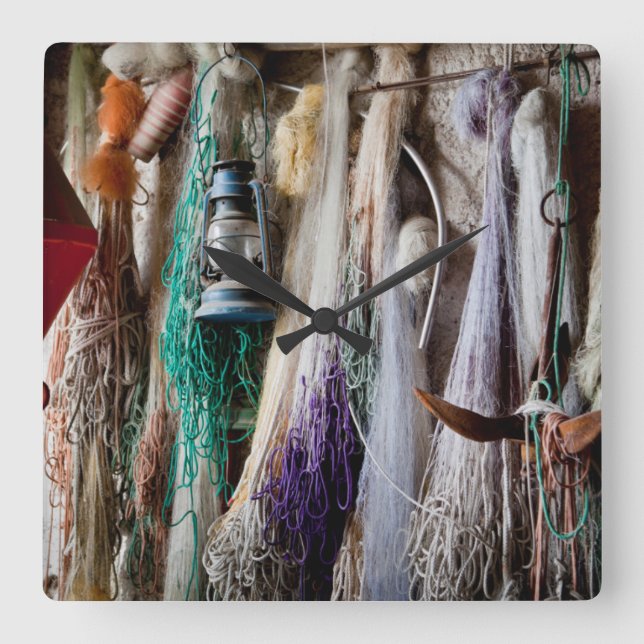 Sea Side Square Wall Clock (Front)