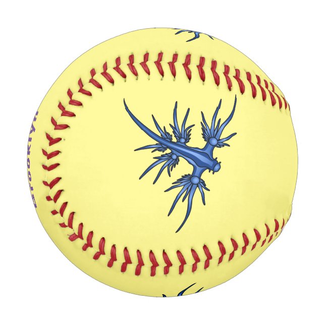 Sea slug blue dragon illustration baseball (Front Left)
