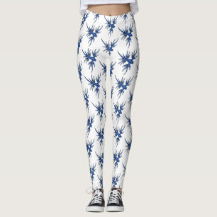 Sea slug blue dragon illustration leggings