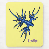 Sea slug blue dragon illustration