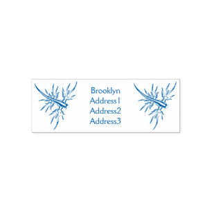 Sea slug blue dragon illustration self-inking stamp