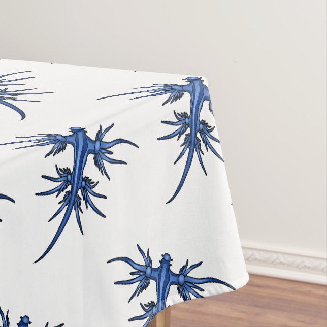 Sea slug blue dragon illustration tablecloth (In Situ)