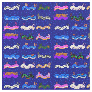 Sea Slug Variety Print Fabric