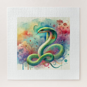 Sea Snake 110724AREF120 - Watercolor Jigsaw Puzzle