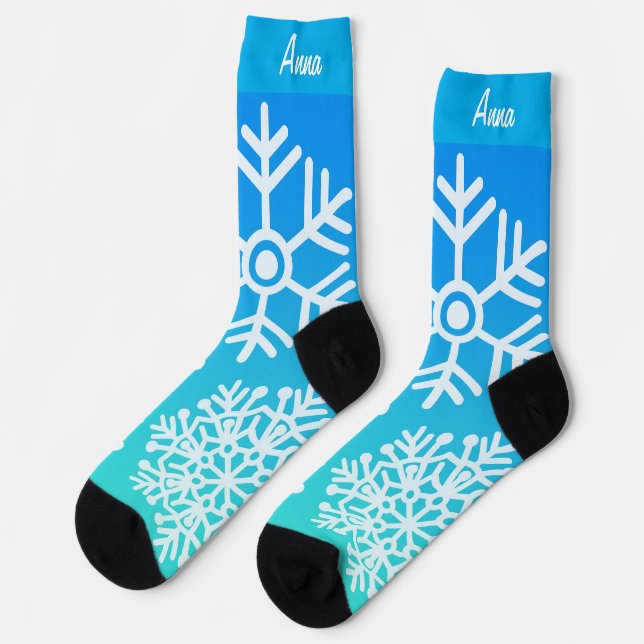 sea snowflakes socks (Left)