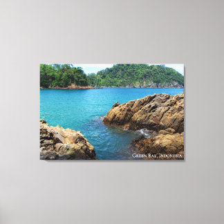 Sea Stack Bay Landscape Travel Photo Indonesia Canvas Print