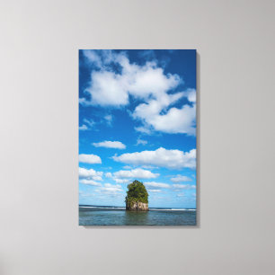 Sea Stack Surrounded By Ocean Canvas Print