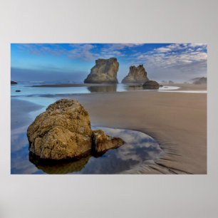 Sea Stacks on Bandon Beach in Bandon, Oregon 2 Poster