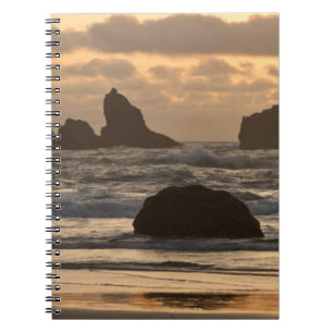 Sea stacks on the beach at Bandon, Oregon Spiral Notebook