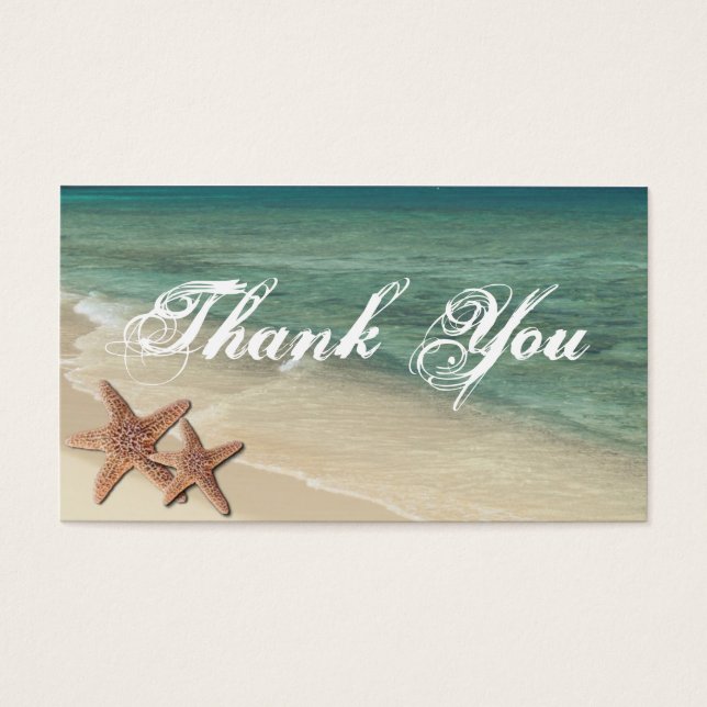 Sea Starfish Thank You Gift Tag (Front)
