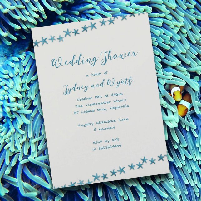 Sea Stars Pre-wedding Shower Party For Couple Invitation (Creator Uploaded)