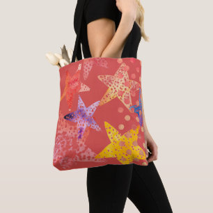 Sea Stars, Star Fish and Dots - Seaside Tote Bag