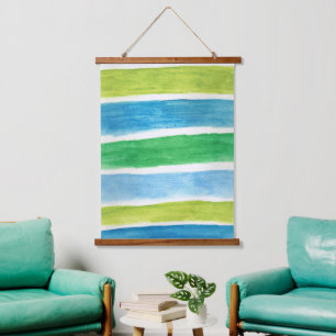 Sea Stripes Art  Hanging Tapestry