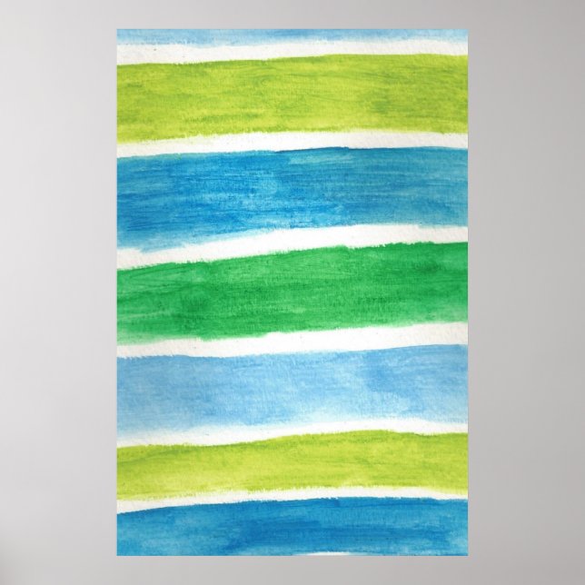Sea Stripes Art Print Poster (Front)