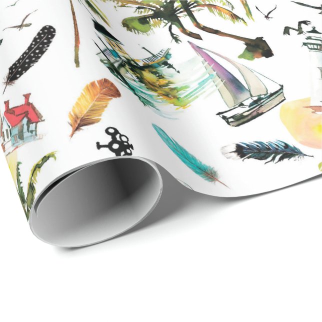 Sea summer Wrapping Paper (Roll Corner)