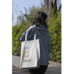 Sea Sun Salt Sand Lemon Palette Cute Summer Tote Bag