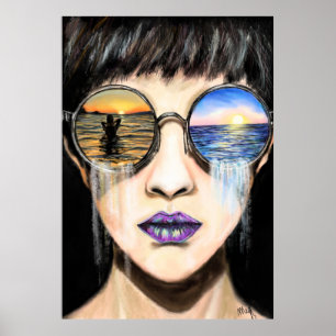 Sea Sunrise and Sunset Emotion Poster - Painting