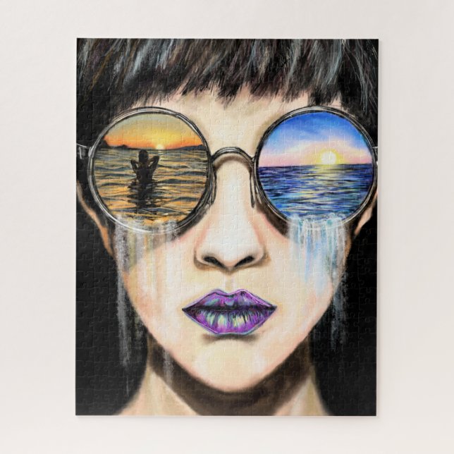 Sea Sunrise - Sunset Emotion Jigsaw Puzzle (Vertical)