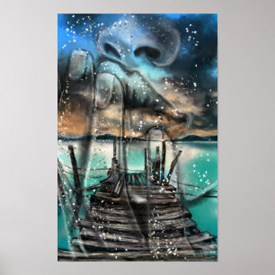 Sea Sunset Dreams Poster Print - Painting Art